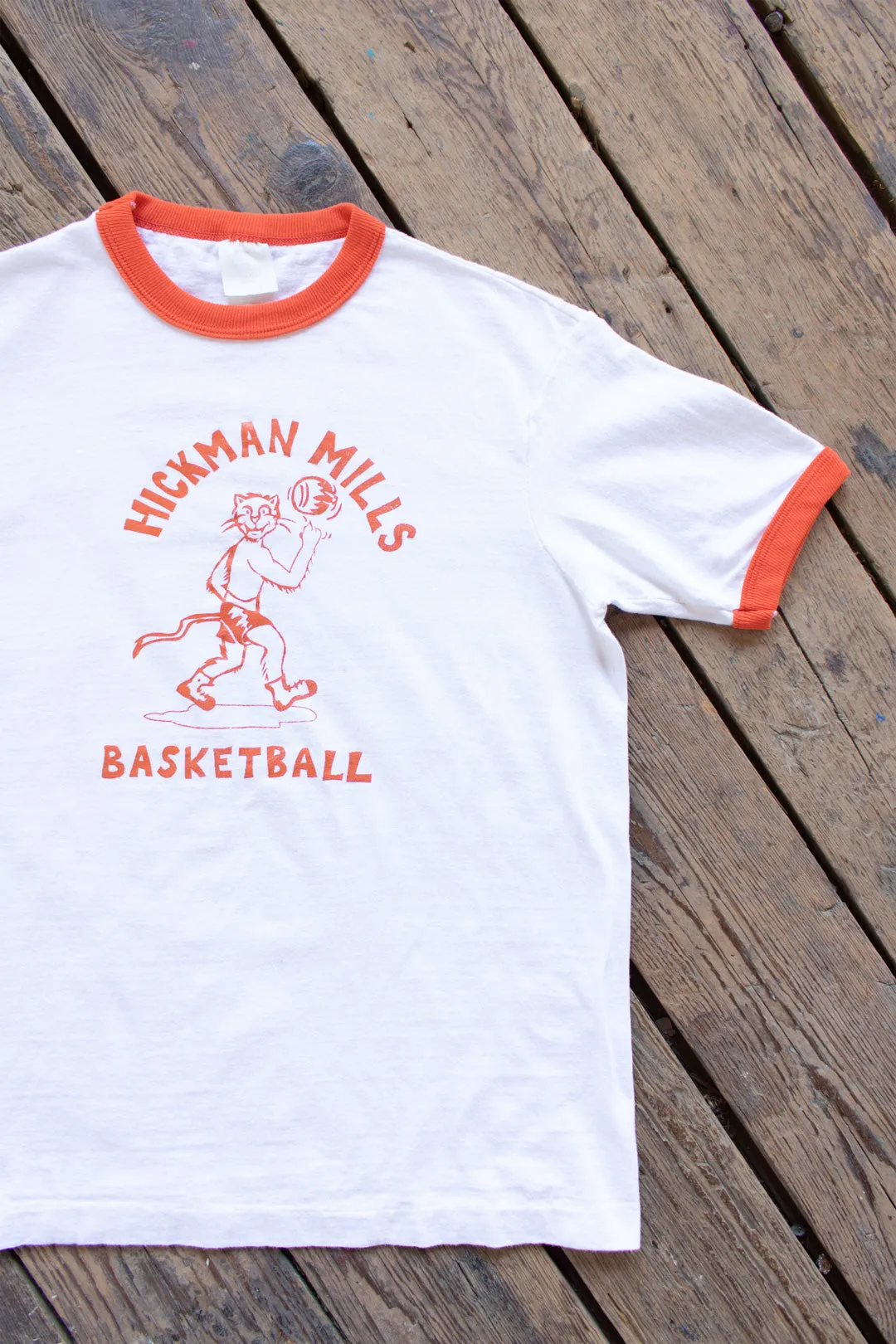 Vintage 1970s High School Basketball Ringer Tee - Sm/Md
