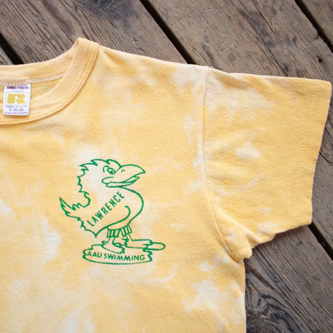 Vintage 1970s Lawrence Kansas Jayhawks Swimming T-Shirt - XS/SM