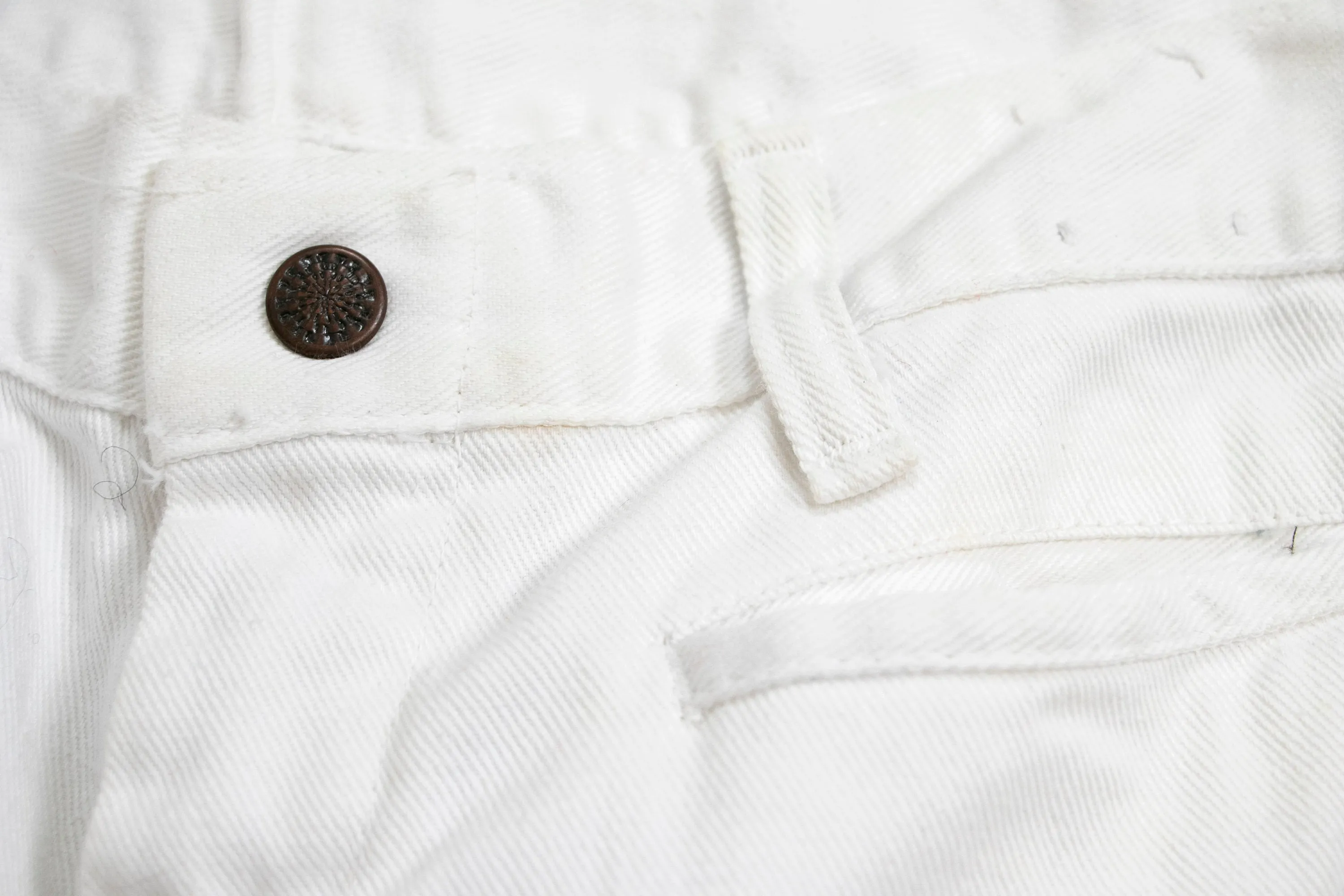 Vintage 1970s Sailor Pants White Cotton Flare Bell Bottoms XS Petite