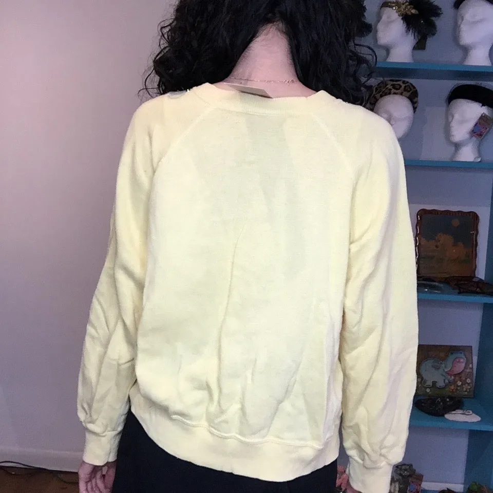Vintage 80s 90s | Kawaii Embellished Teddy Bear Sweater Sweatshirt | Size L