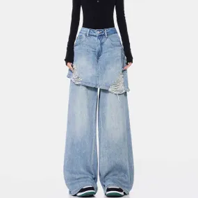 Vintage Blue Two-piece Jeans
