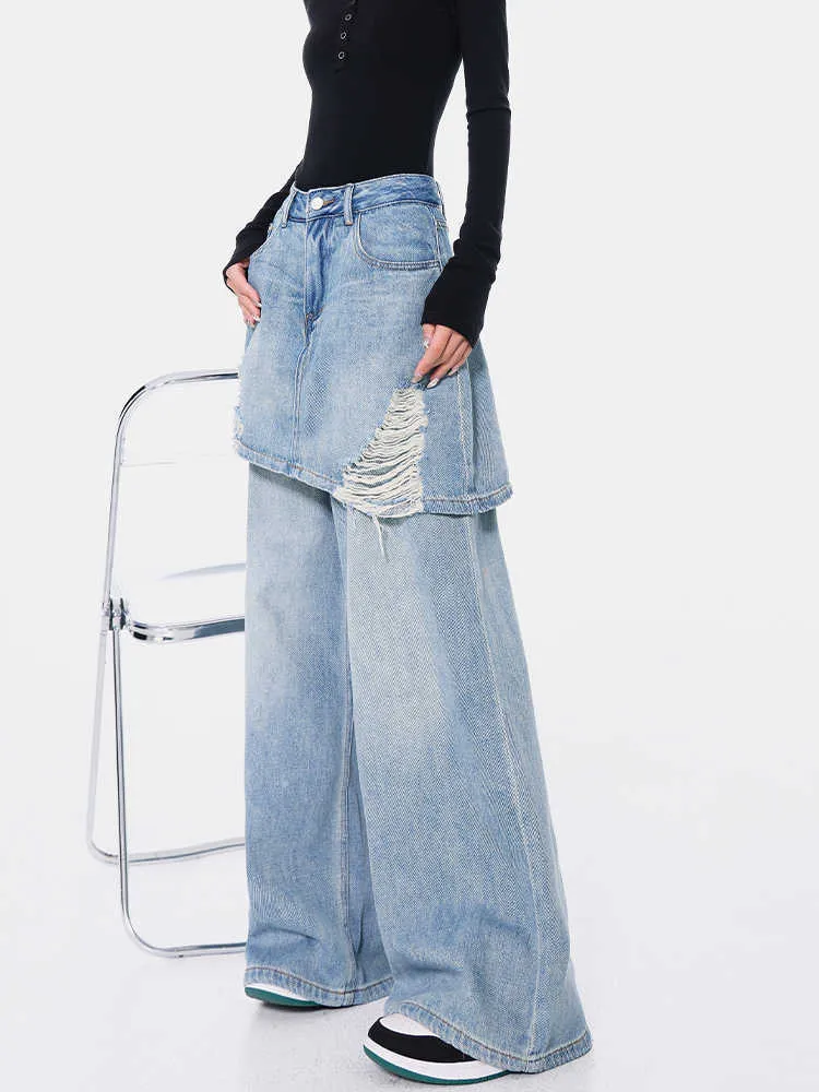 Vintage Blue Two-piece Jeans