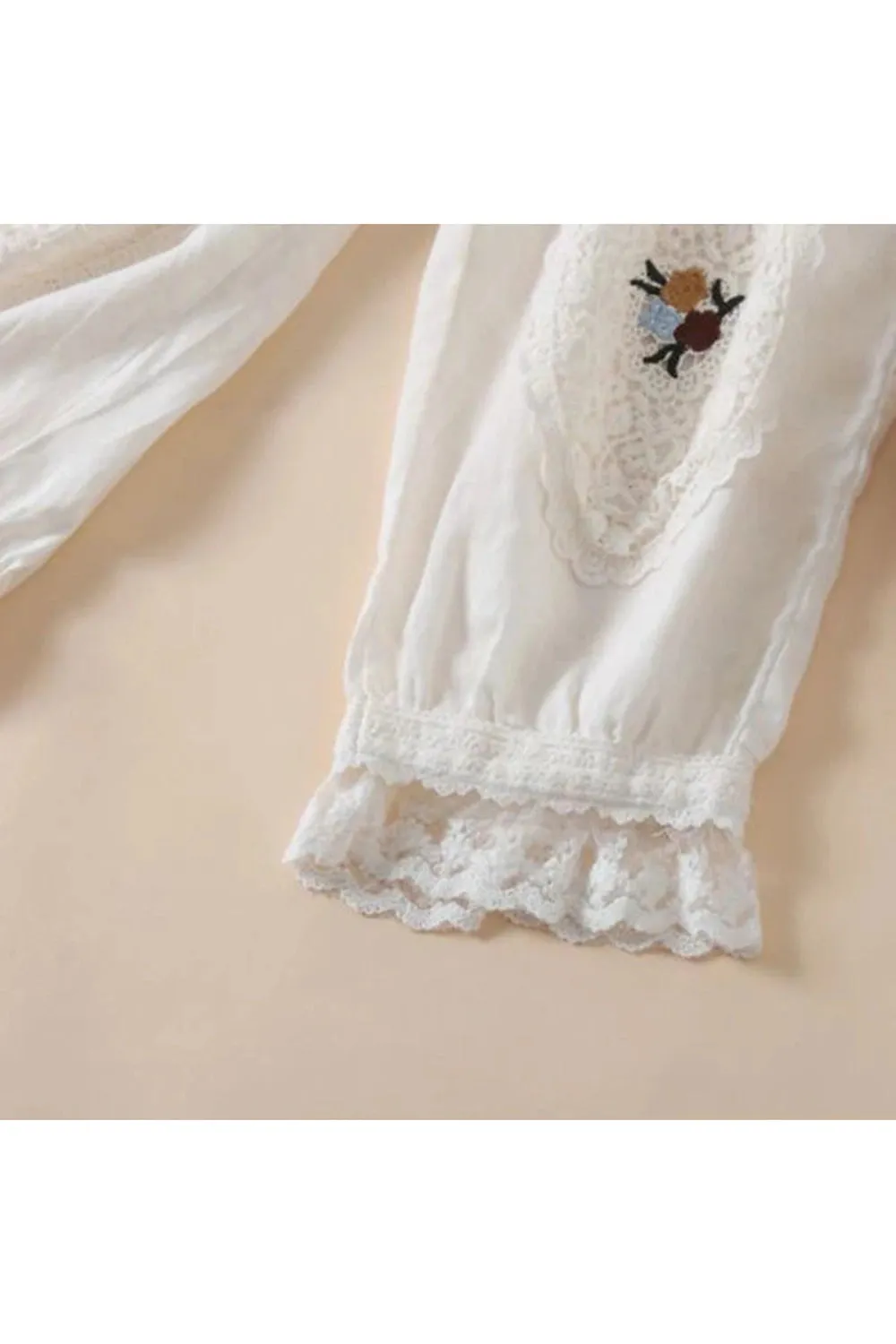 Vintage Embroidered Lace Pants