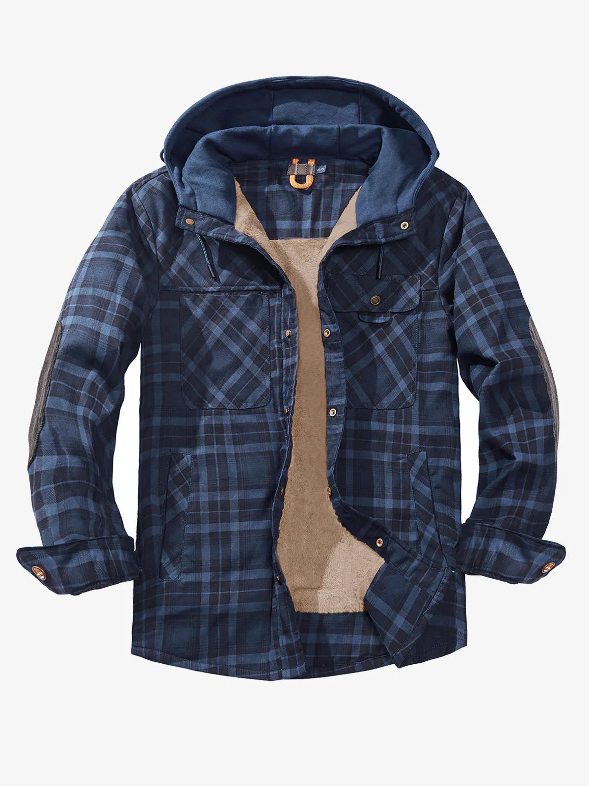 Vintage Plaid Cotton Hooded Flannel Lined Jacket