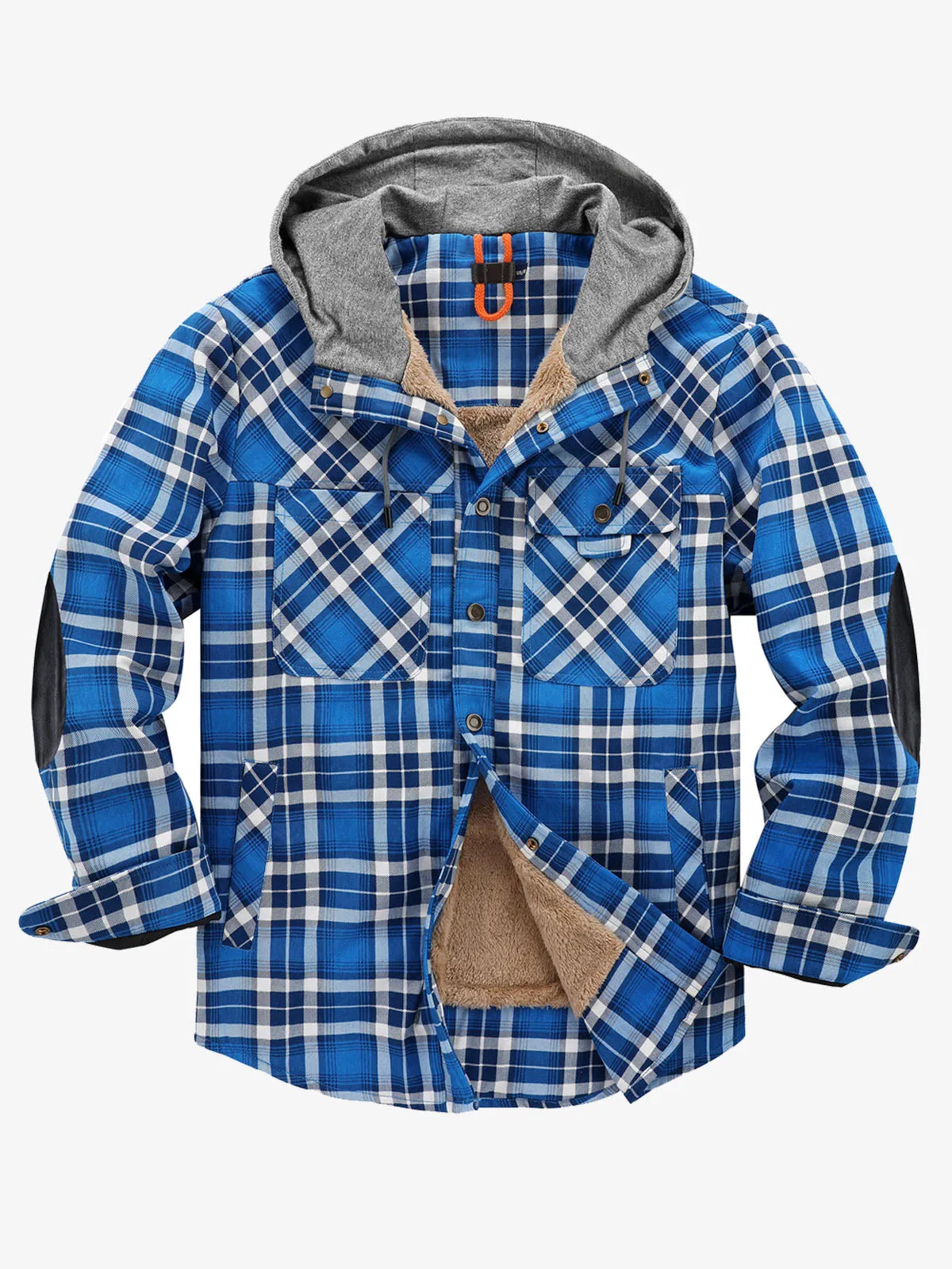 Vintage Plaid Cotton Hooded Flannel Lined Jacket