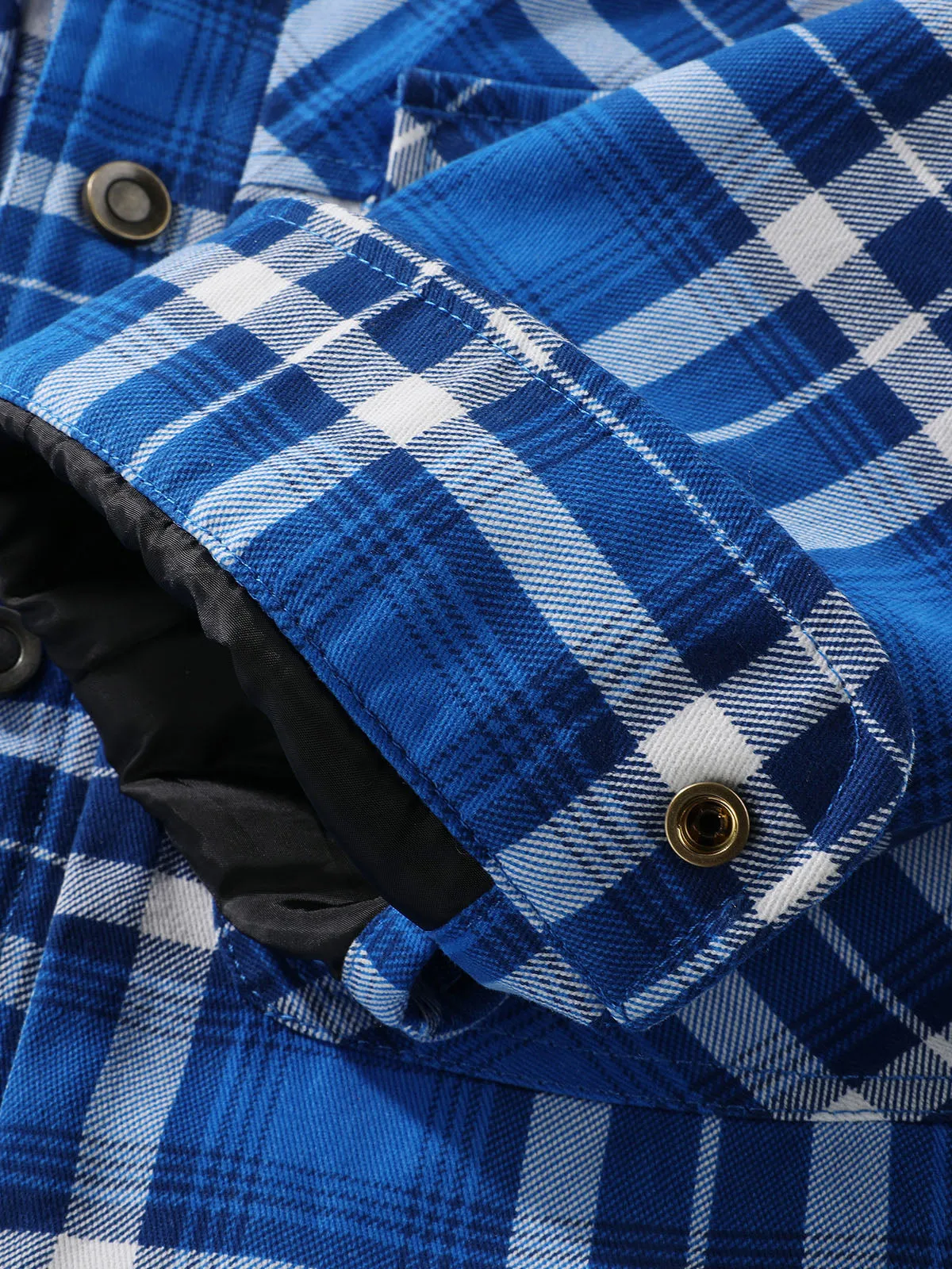 Vintage Plaid Cotton Hooded Flannel Lined Jacket