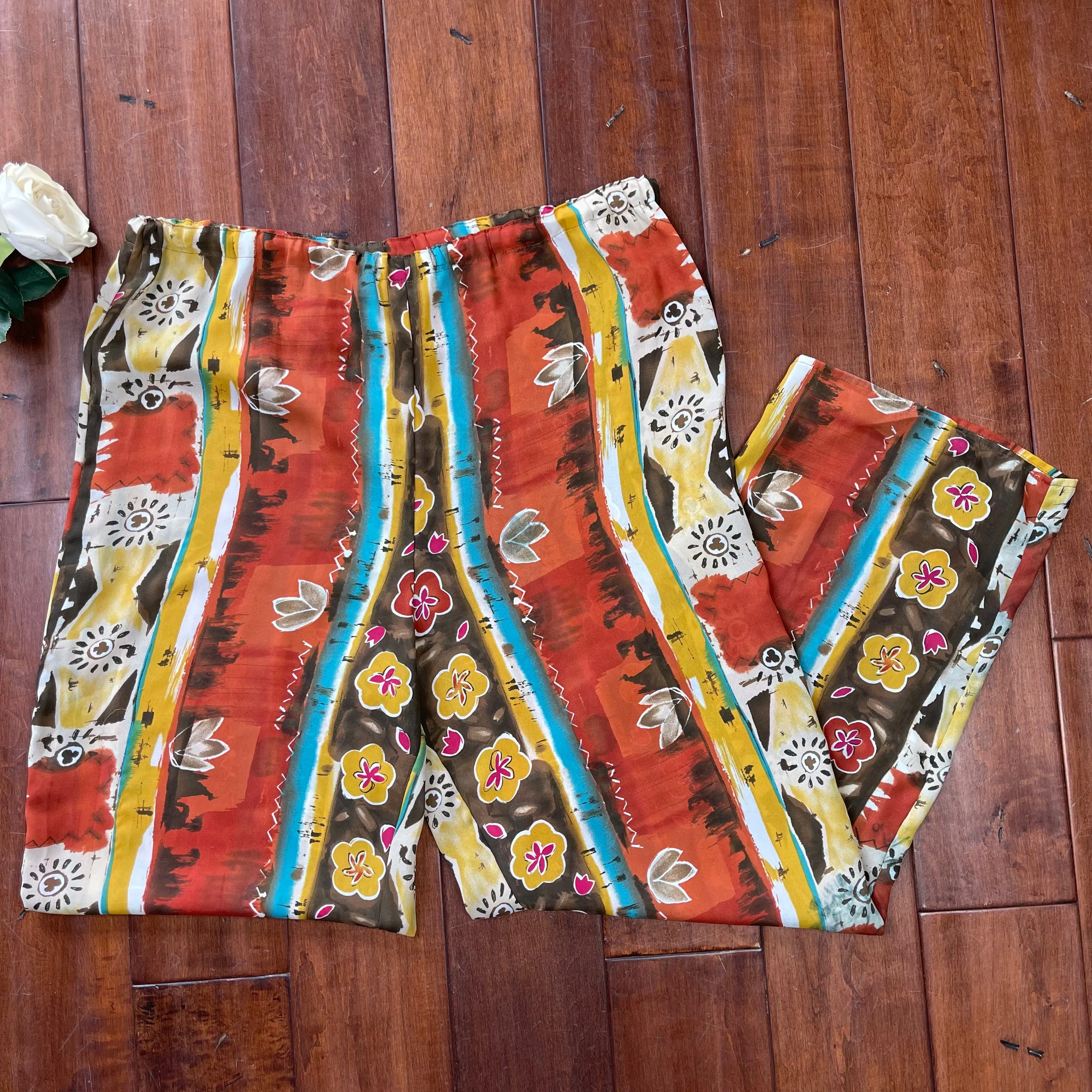 VINTAGE SHEER STRIPED PANTS