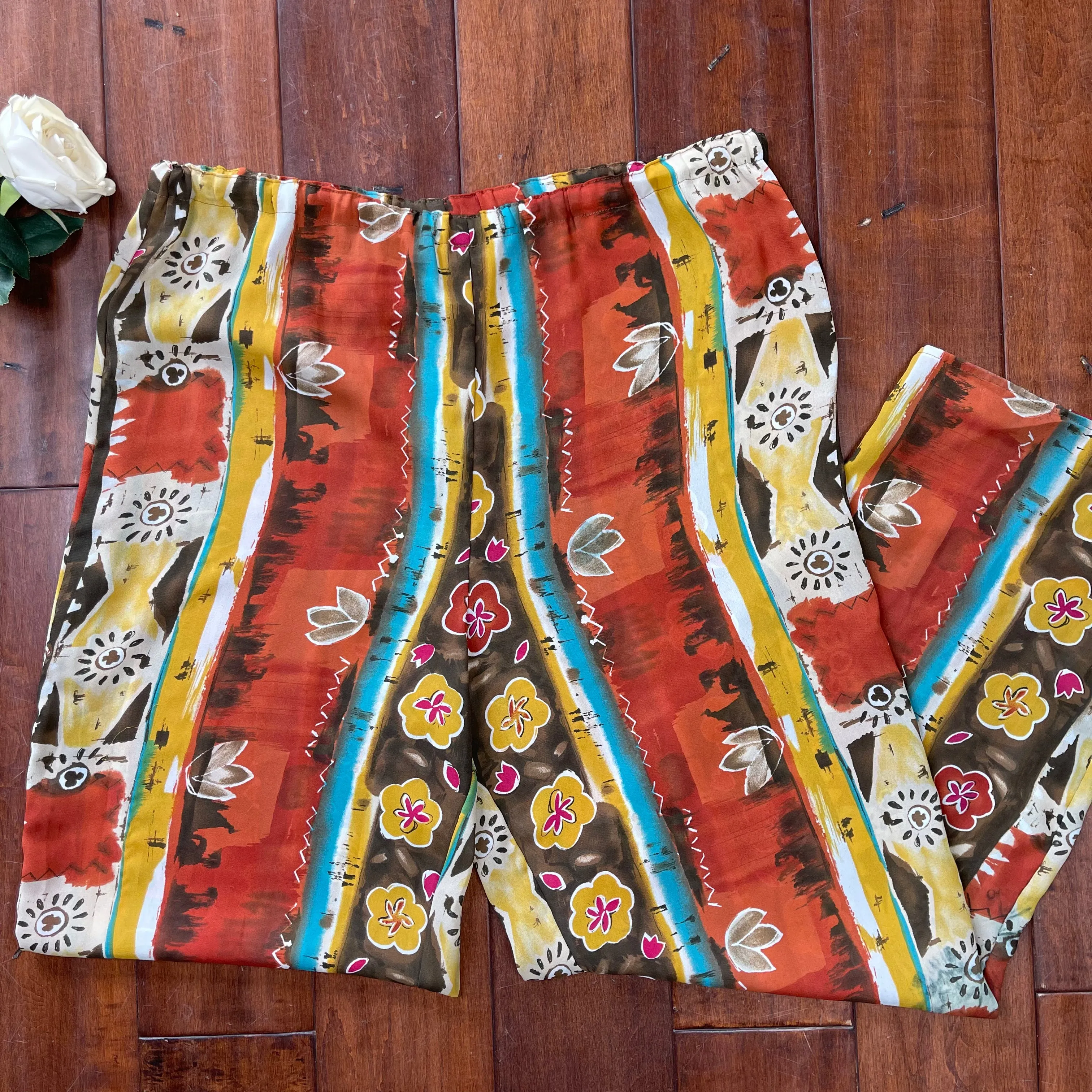 VINTAGE SHEER STRIPED PANTS