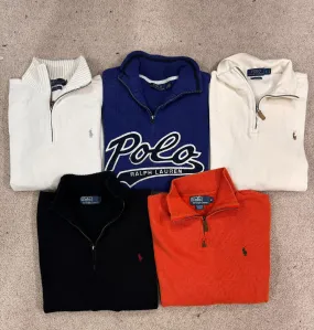 #VV115 Ralph Lauren 1/4 zip Sweaters 15 PCs