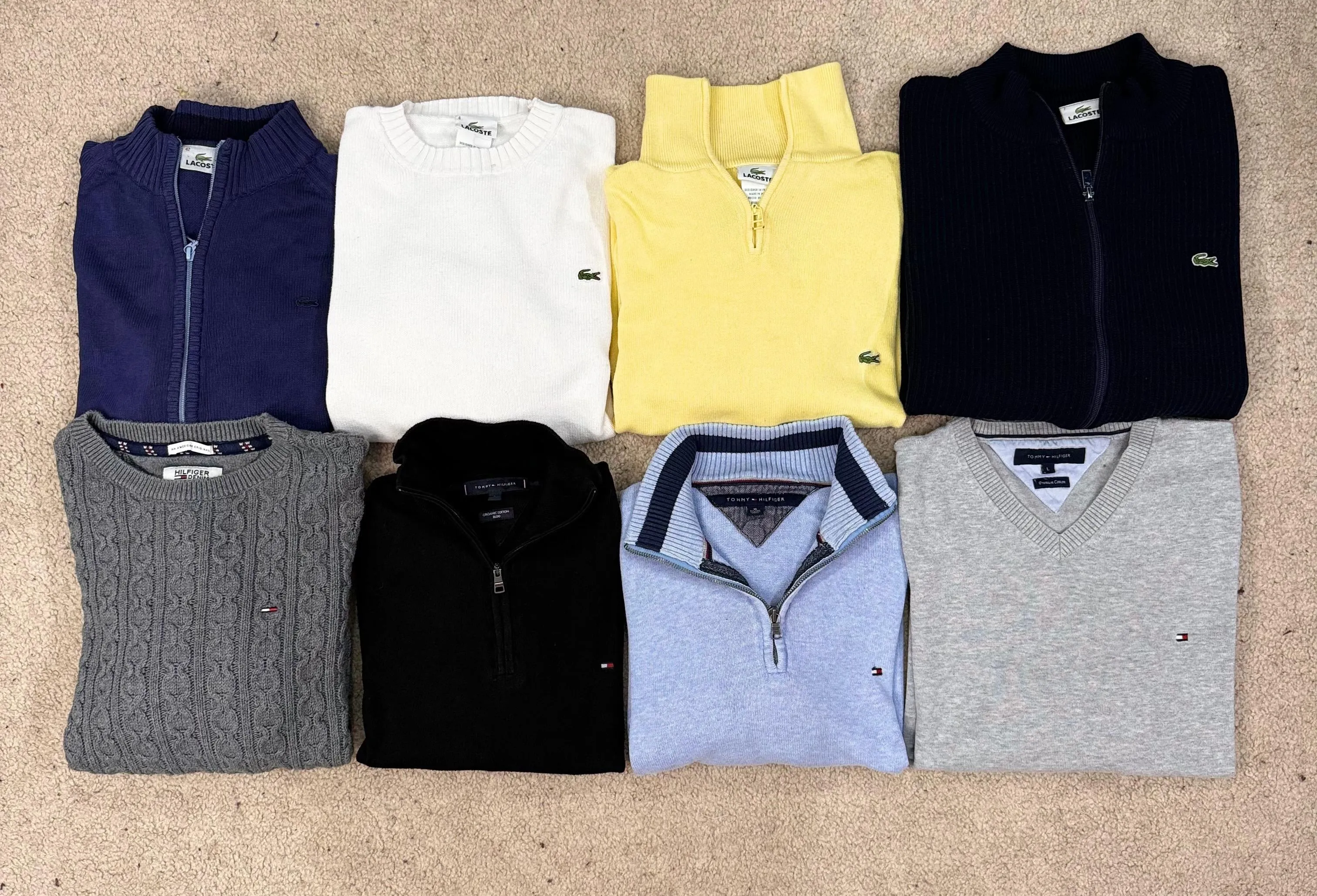 #VV50 Lacoste & Tommy Hilfiger mix Sweaters 50 PCs