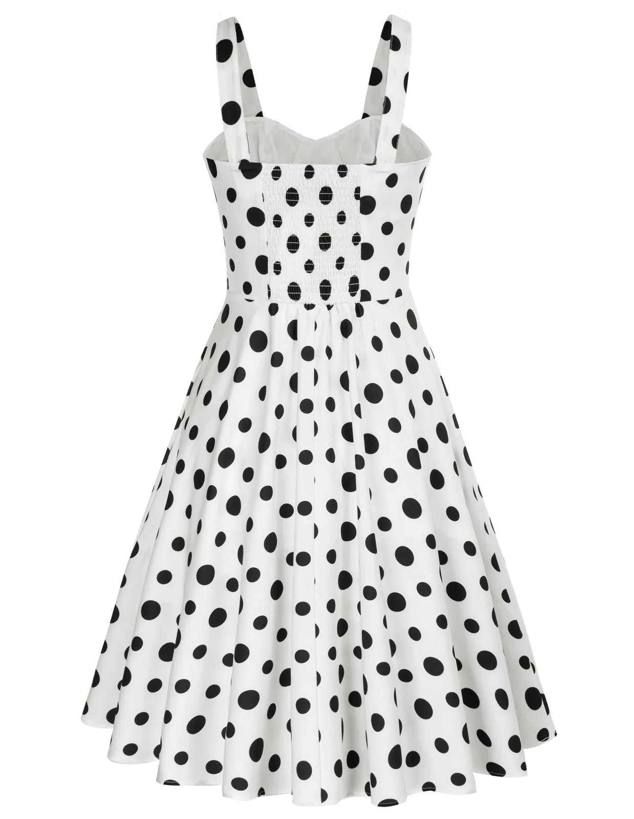 Women's Vintage Sleeveless Floral Ruched Summer Cute A-Line Swing Dress